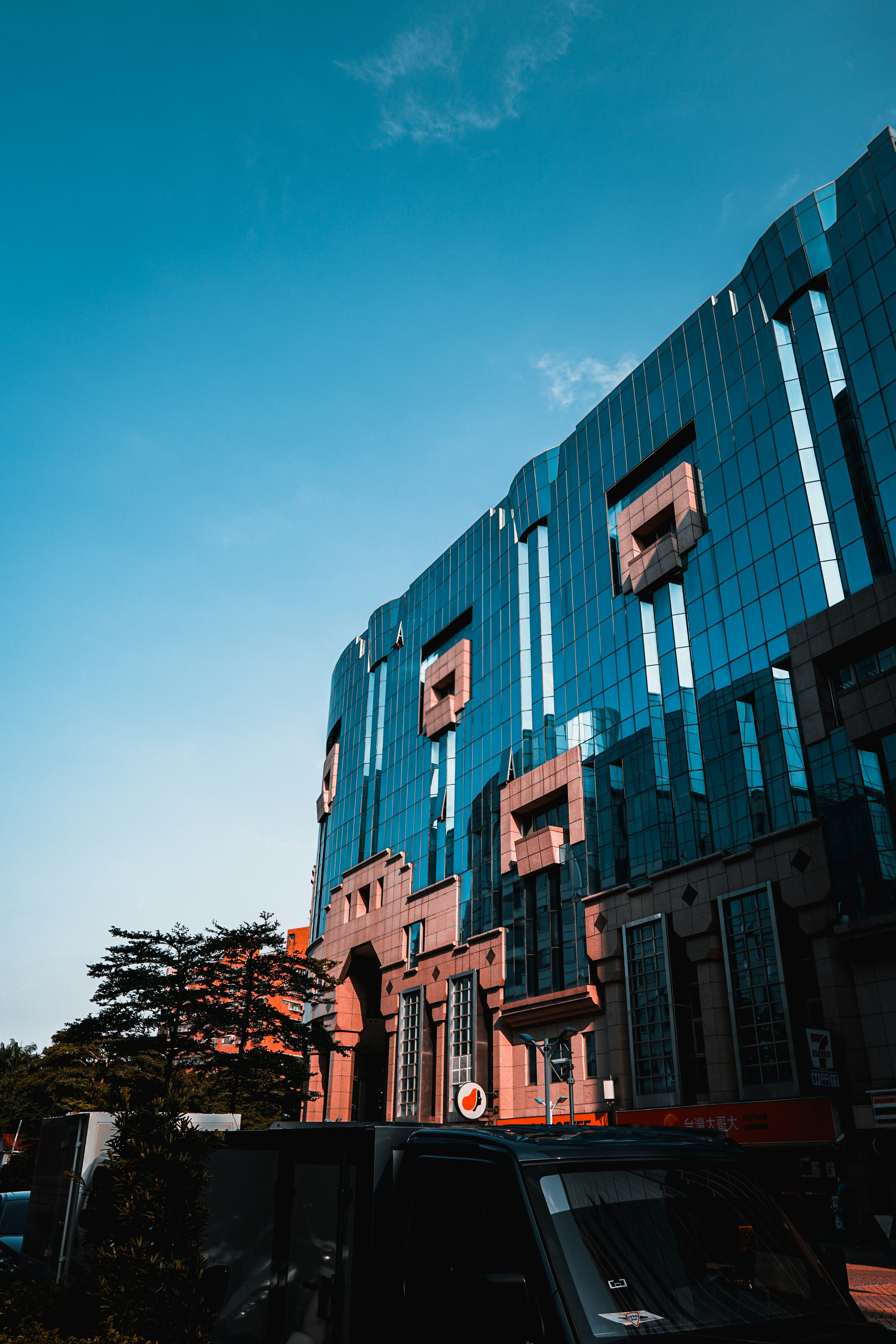 green and brown concrete building